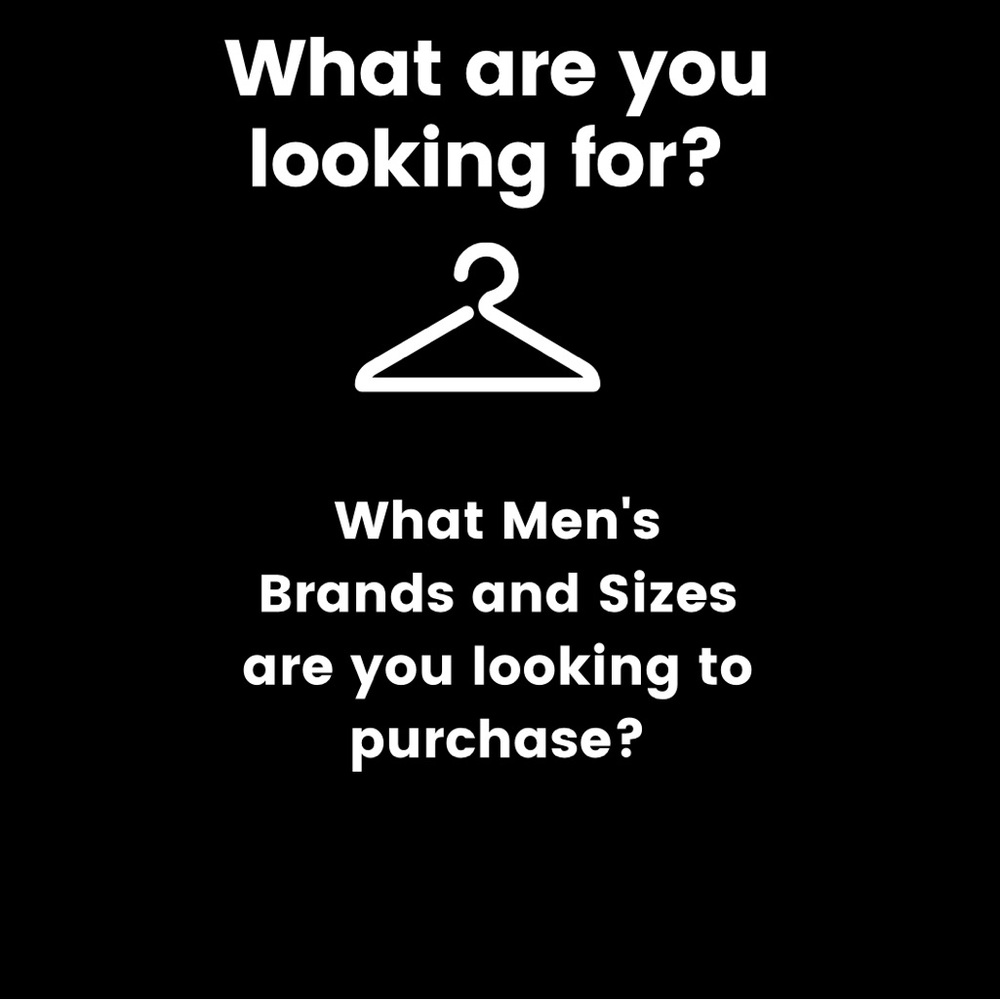 What men's items do you want?
